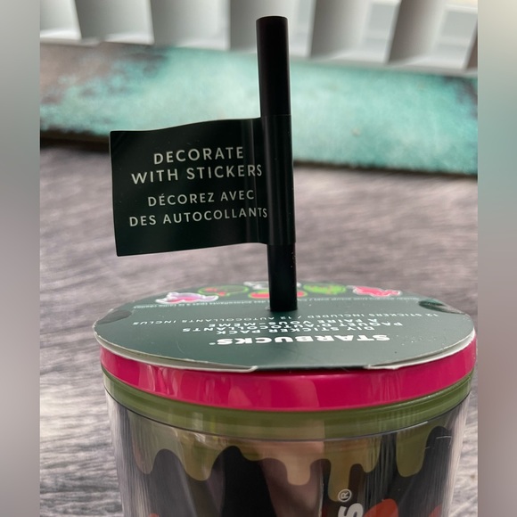 NWT: Starbucks Halloween 16oz Glow In The Dark Cold Cup w/ stickers - Picture 4 of 6